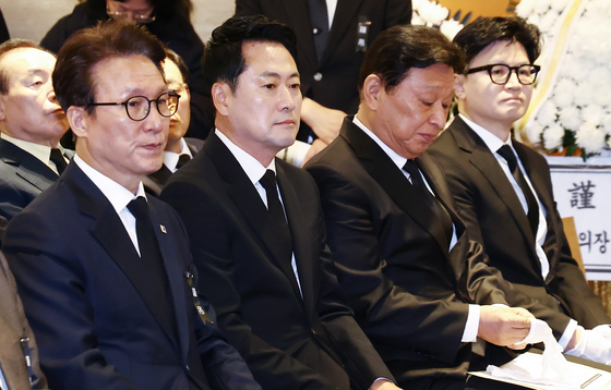 고 최형우 전 내부무 장관 영결식 참석한 김민석·장동혁·한동훈