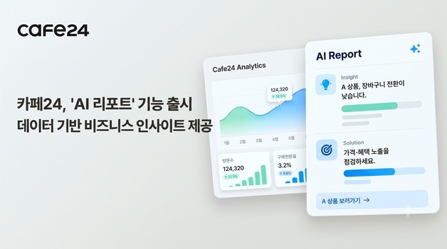 "데이터 탐색 넘어 개선방안 제시"…카페24, 'AI 리포트' 기능 추가