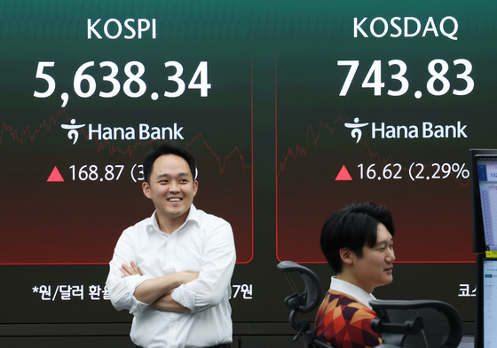 코스피, 3%대 반등하며 5,600선 회복