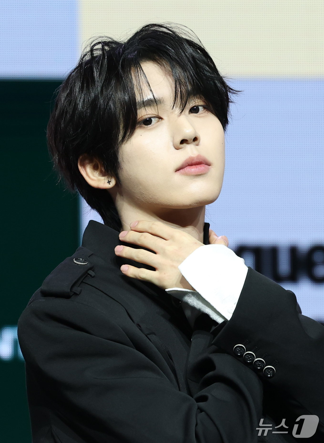 (서울=뉴스1) 권현진 기자 = 그룹 앤더블(AND2BLE)의 한유진이 27일 서울 용산구 블루스퀘어에서 가진 미니 2집 '시퀀스 투: 어트랙션'(Sequence 02: Attra …