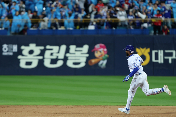 'PO 2차전' 삼성 디아즈, 투런포 쾅!