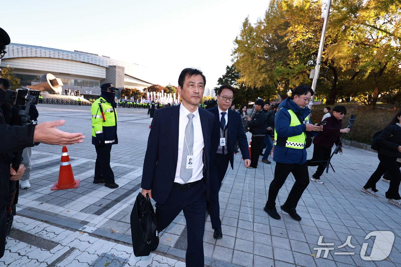 (서울=뉴스1) 구윤성 기자 = '6·3 지방선거 투표용지 부족 사태' 등 중앙선거관리위원회 관련 의혹을 수사하는 이태한 특별검사가 28일 오전 서울 송파구 올림픽공원 핸드볼 경기 …
