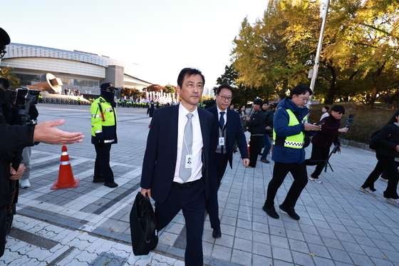 이태한 특검, 올림픽공원 현장검증 도착