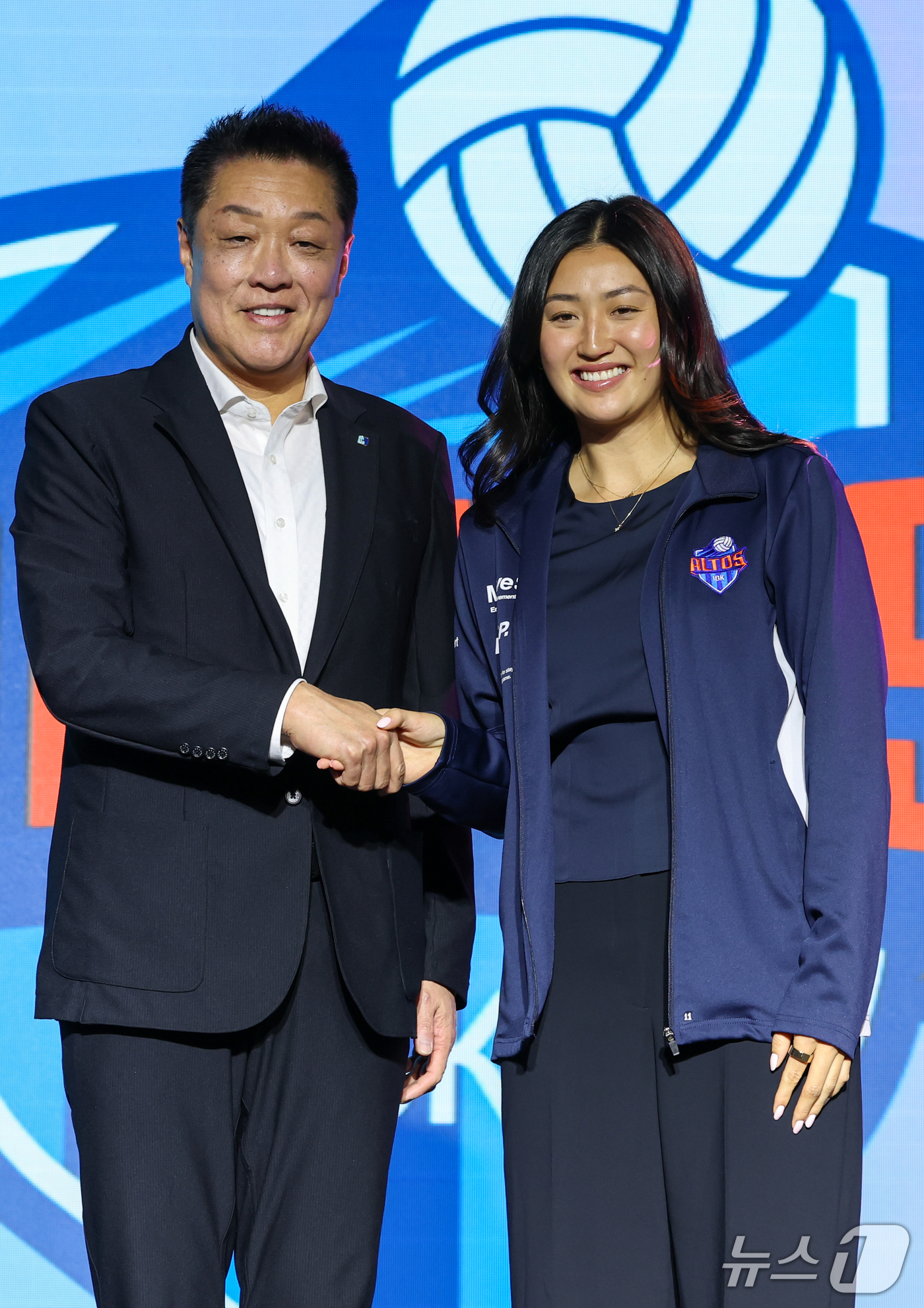 (서울=뉴스1) 안은나 기자 = 외국국적동포 오드리 박(Audrey Pak)이 28일 서울 강서구 메이필드호텔에서 열린 2026~2027 한국배구연맹(KOVO) 여자 신인선수 드래 …