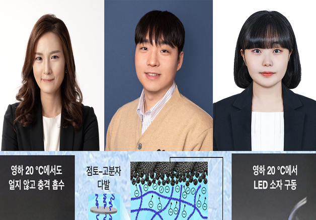 포스텍 연구팀, 영하 20도 망치질에도 멀쩡한 방탄 젤리 개발