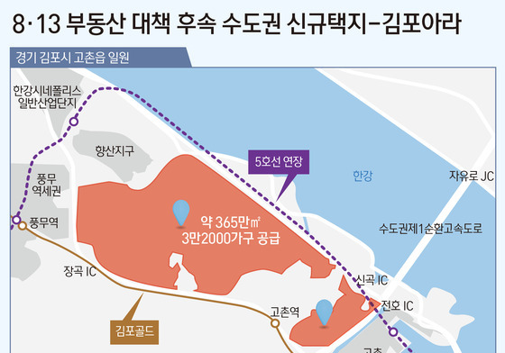 김포아라 3.7만·구리건원 1.46만가구 공급…자족형 생활권 조성