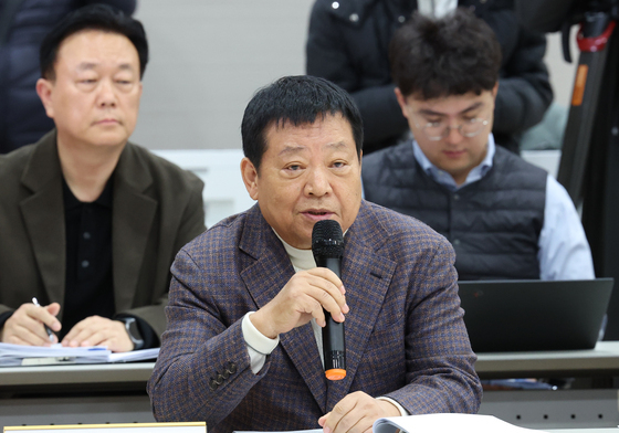 발언하는 김기성 경기도버스운송사업조합 이사장