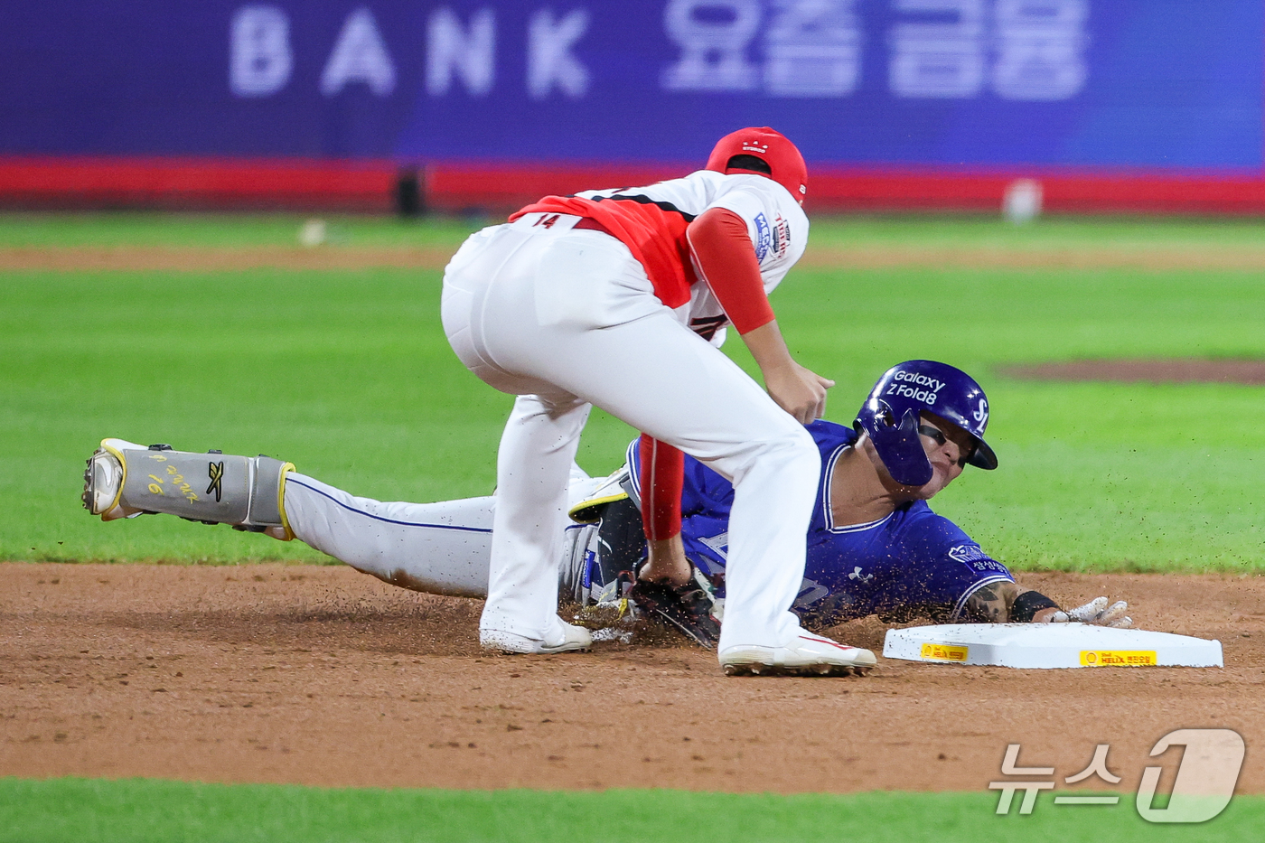(전남광주=뉴스1) 안은나 기자 = 29일 오후 전남광주 기아챔피언스필드에서 열린 프로야구 2026 신한 SOL KBO 포스트시즌 플레이오프 3차전 삼성 라이온즈와 KIA 타이거즈 …