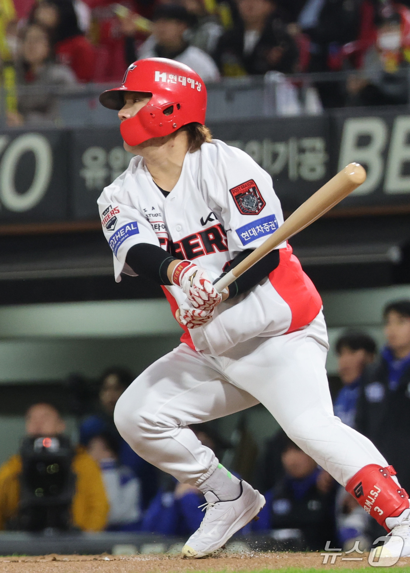 (전남광주=뉴스1) 박지혜 기자 = 29일 오후 광주 기아챔피언스필드에서 열린 프로야구 2026 신한 SOL KBO 포스트시즌 플레이오프 3차전 삼성 라이온즈와 KIA 타이거즈의 …