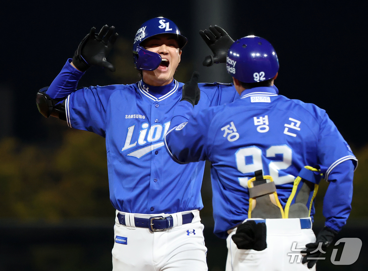 (전남광주=뉴스1) 김진환 기자 = 29일 오후 전남광주 기아챔피언스필드에서 열린 프로야구 2026 신한 SOL KBO 포스트시즌 플레이오프 3차전 삼성 라이온즈와 KIA 타이거즈 …