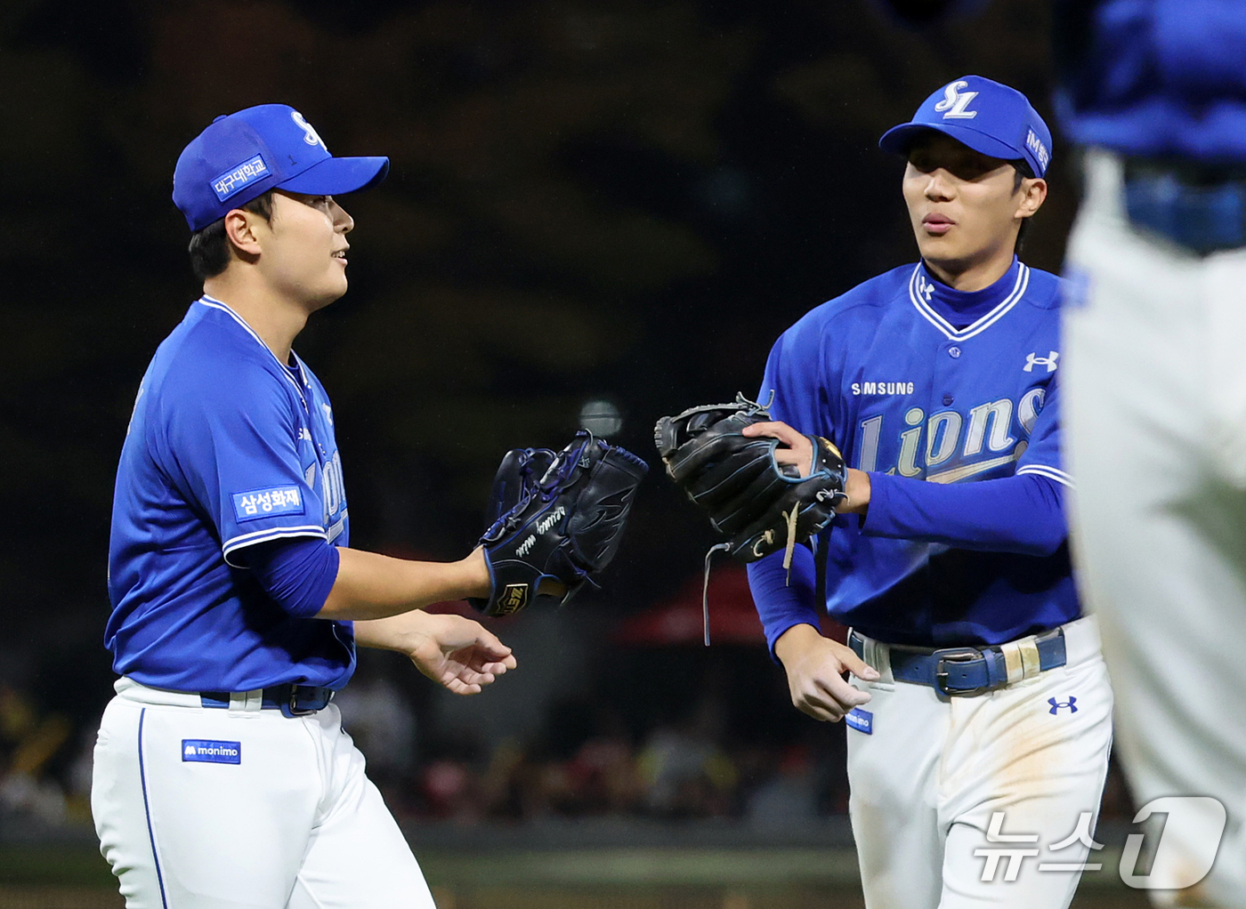 (전남광주=뉴스1) 김진환 기자 = 29일 오후 전남광주 기아챔피언스필드에서 열린 프로야구 2026 신한 SOL KBO 포스트시즌 플레이오프 3차전 삼성 라이온즈와 KIA 타이거즈 …