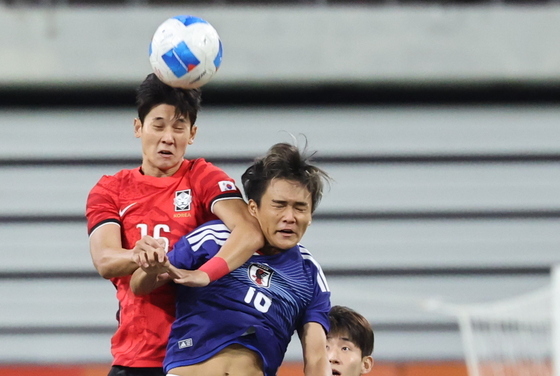 AG 축구 한일전, 거친 공중볼 다툼