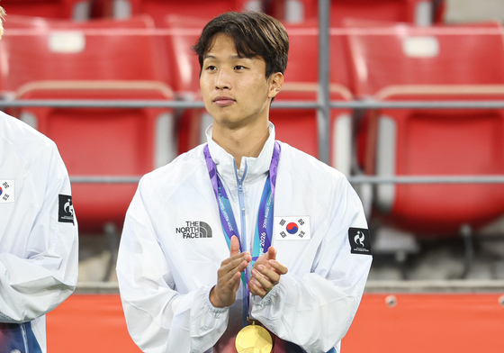 '한일전 결승골' 엄지성 "하나만 기다렸다…몸이 반응했다"[AG]
