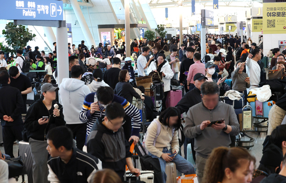 인천공항 네트워크 먹통에 인천공항 출국장 혼란