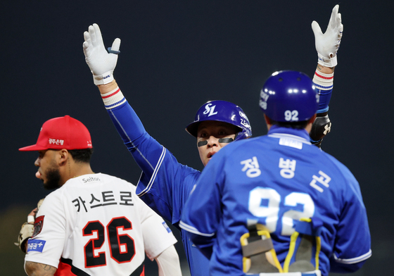 강민호, 다들 환호해!