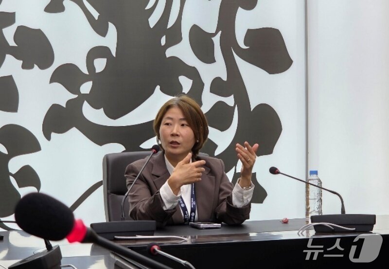 본문 이미지 - 서경원 한국수의체외신장대체치료연구회 회장이 17일 경주화백컨벤션센터에서 발언하고 있다(연구회 제공). ⓒ 뉴스1