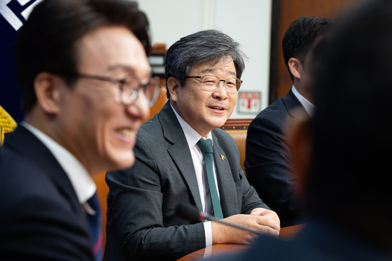송치용 신임 사회민주당 대표, 김민석 민주당 대표 예방