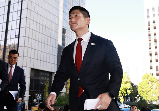 '정원오 출장 의혹 제기' 김재섭, 경찰 출석