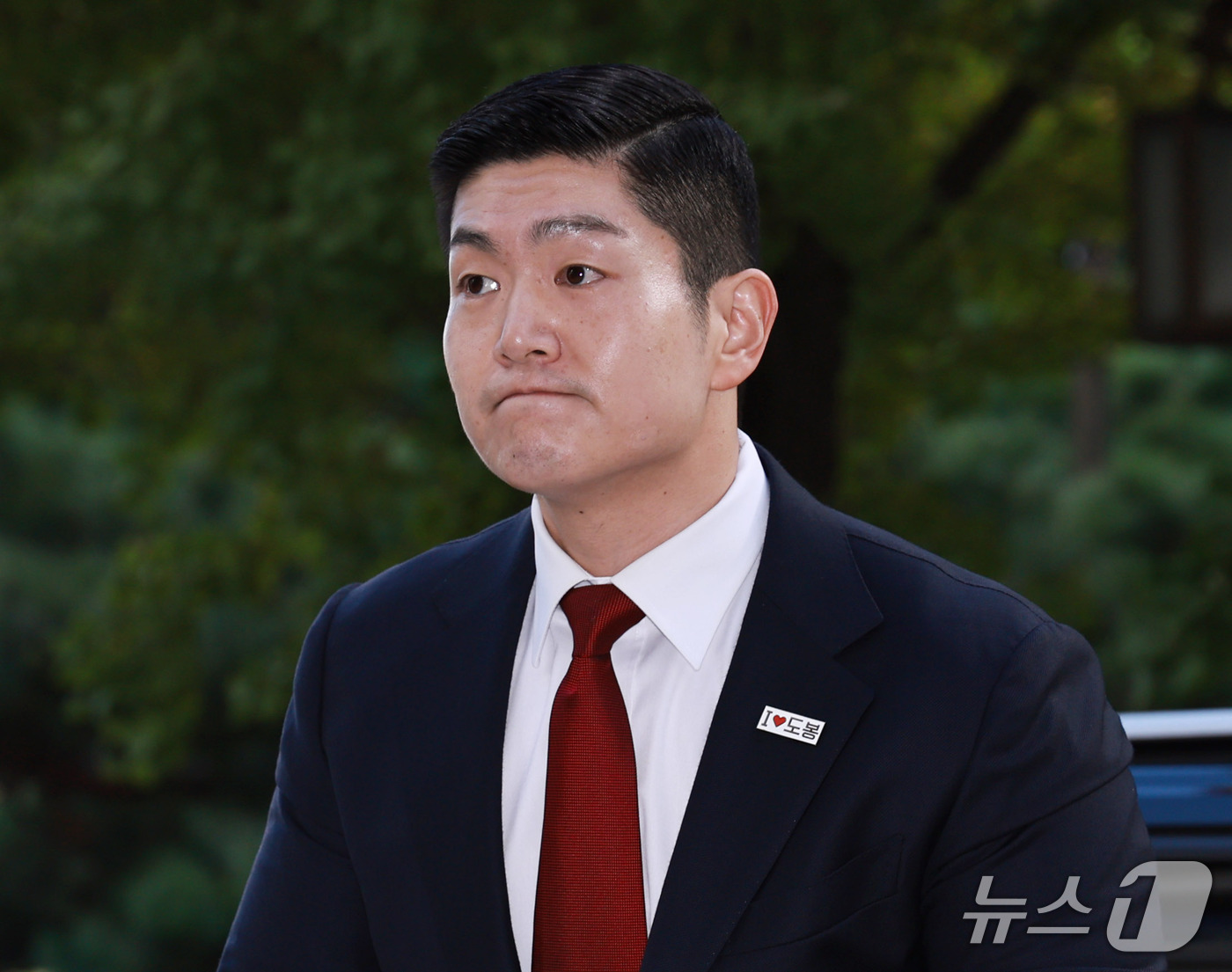 (서울=뉴스1) 구윤성 기자 = 정원오 전 서울시장 후보의 성동구청장 재임 시절 멕시코 칸쿤 출장 관련 의혹을 제기한 김재섭 국민의힘 의원이 6일 오전 공직선거법상 허위사실 공표· …