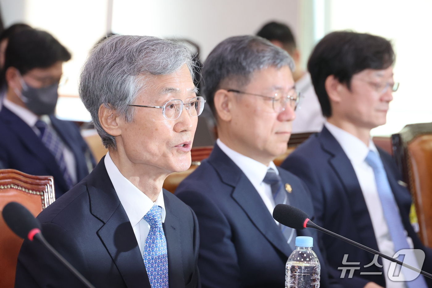 (서울=뉴스1) 신웅수 기자 = 조희대 대법원장이 6일 서울 여의도 국회에서 열린 법제사법위원회의 대법원 등에 대한 국정감사에 출석해 발언을 하고 있다. 2026.10.6/뉴스1