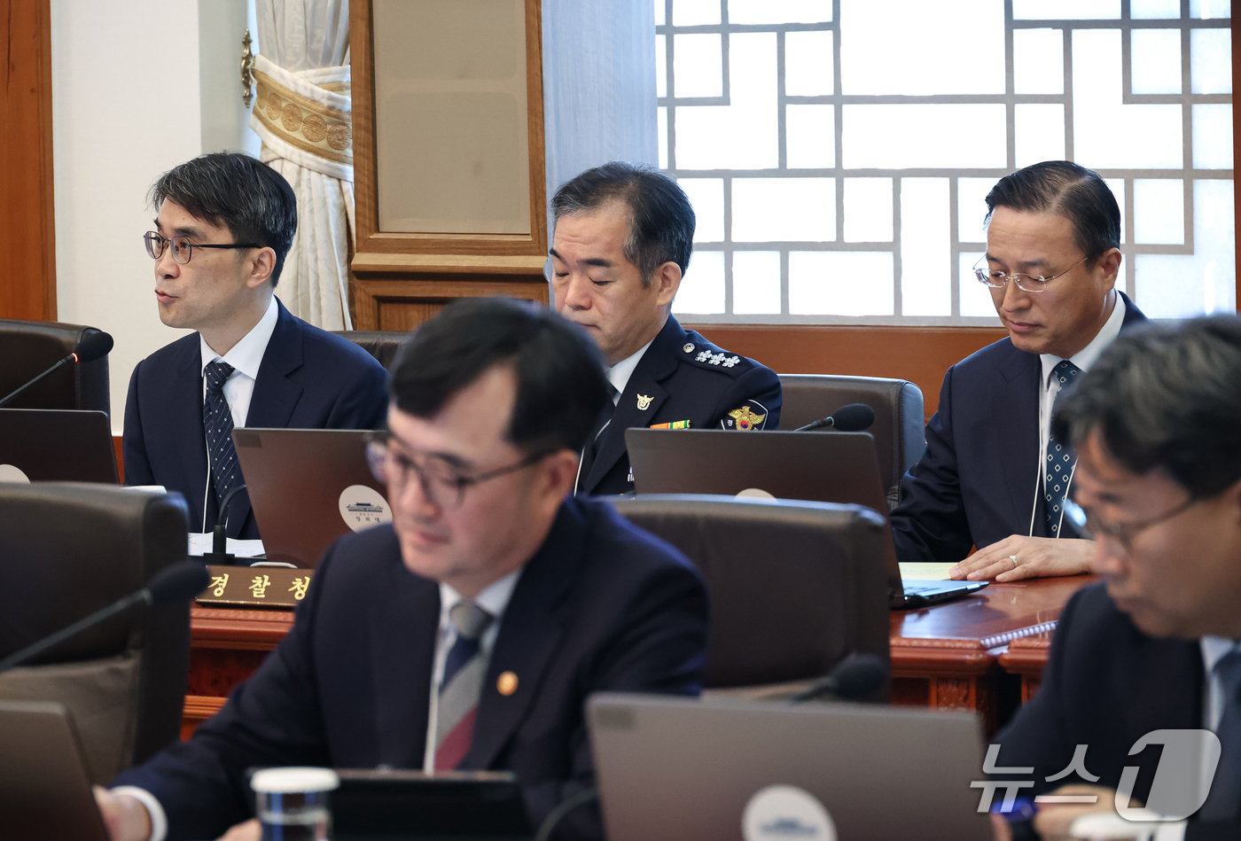 (서울=뉴스1) 허경 기자 = 전종민 중수청장 직무대행이 6일 청와대에서 열린 국무회의에서 발언을 하고 있다. 2026.10.6/뉴스1