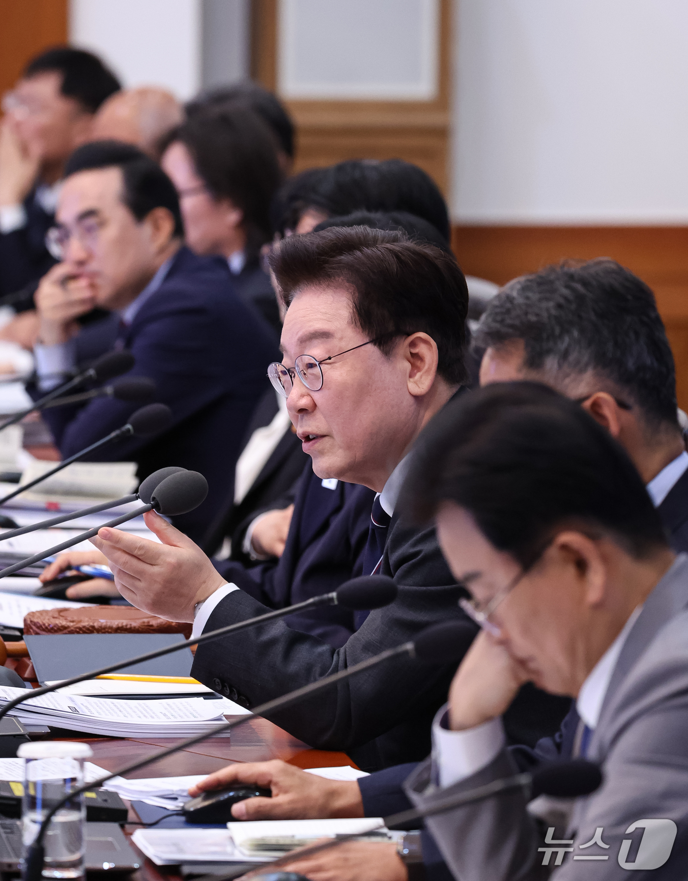 (서울=뉴스1) 허경 기자 = 이재명 대통령이 6일 청와대에서 열린 국무회의에서 발언을 하고 있다. 2026.10.6/뉴스1