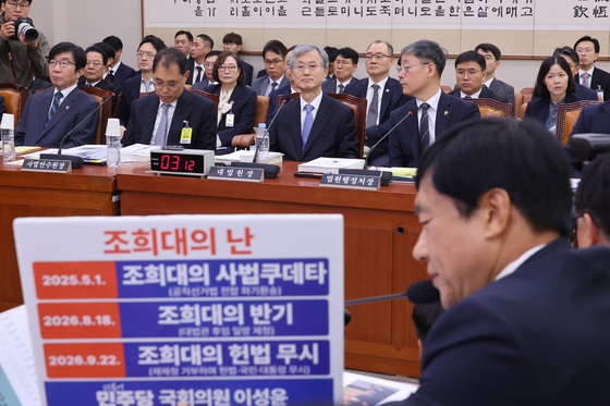 조희대부터 반도체·ETF·北지뢰까지…여야 국감 첫날 곳곳서 충돌