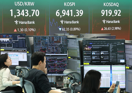 삼전닉스 약세에 코스피 6941선…코스닥 3%↑ 900선 탈환[시황종합]