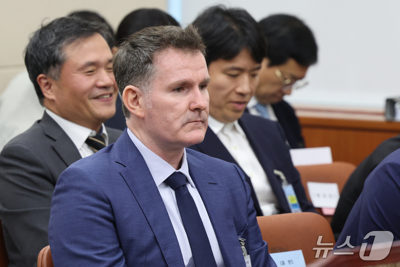 (서울=뉴스1) 황기선 기자 = 브렛 앤서니 매티스 쿠팡 정보보호최고책임자(CISO)가 6일 서울 여의도 국회 과학기술정보방송통신위원회에서 열린 과기부 등에 대한 국정감사에 증인으 …
