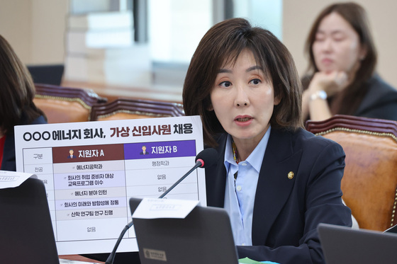 [국감] '김현지 주례' 하동근 한난 사장 관련 질의하는 나경원