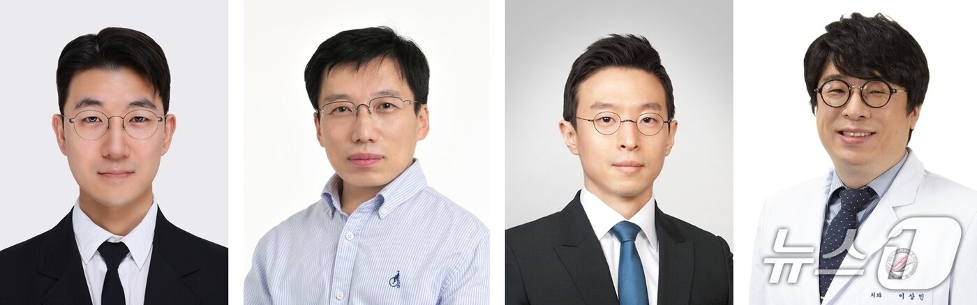 본문 이미지 - 박상윤(왼쪽부터)·양병은·변수환 한림대성심병원 구강악안면외과 교수, 이상민 한림대동탄성심병원 치과 교수.(한림대성심병원 제공)