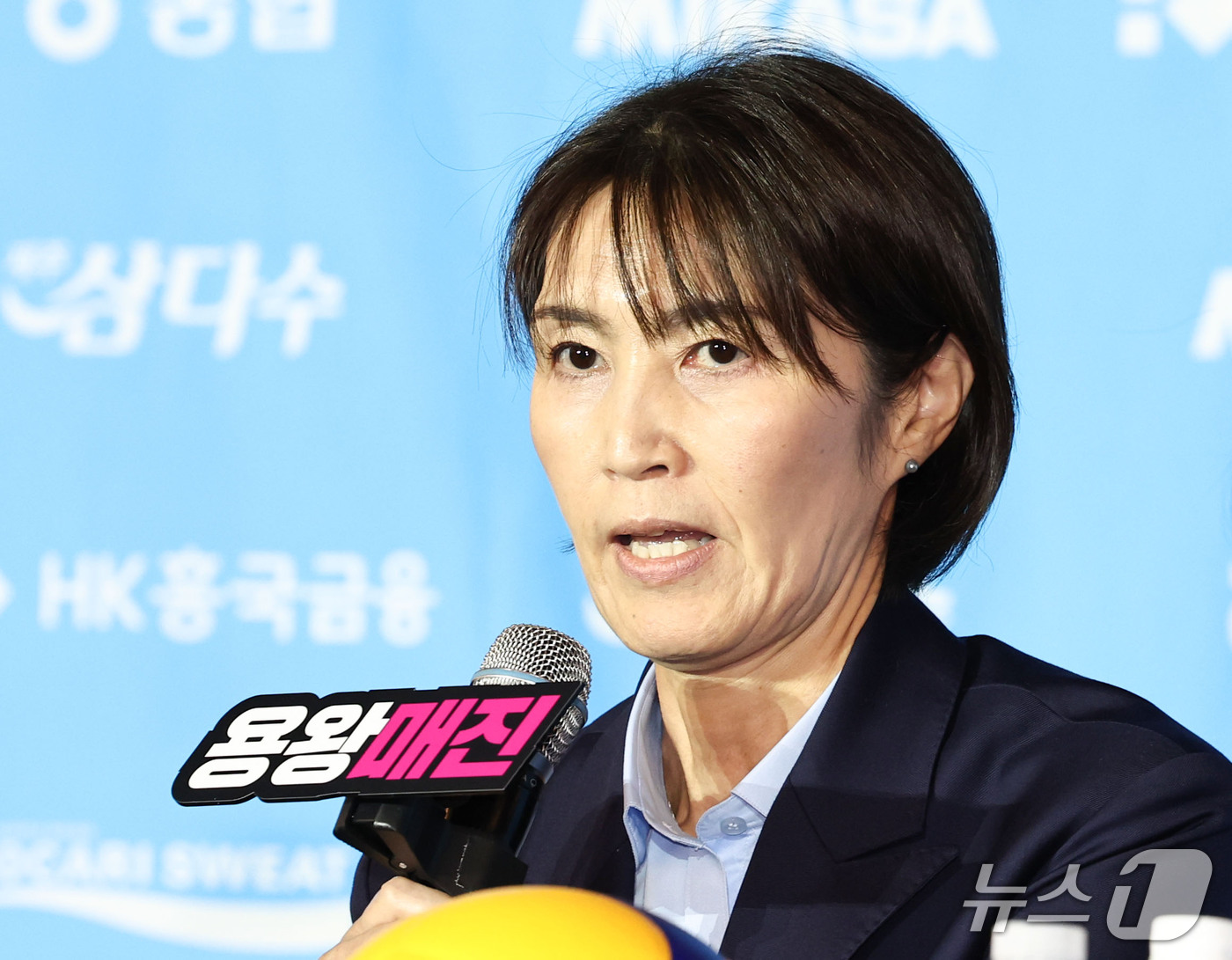 (서울=뉴스1) 이종수 기자 = 요시하라 토모코 흥국생명 감독이 7일 오후 서울 강남구 리베라호텔에서 열린 프로배구 2026-2027 V리그 여자부 미디어데이에서 시즌에 임하는 각 …