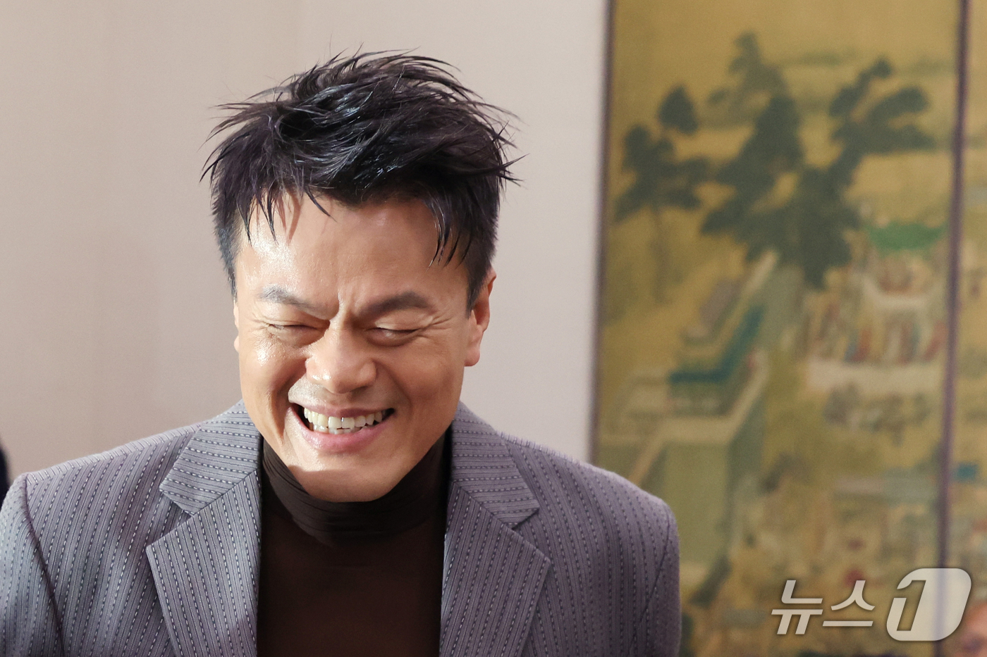 (서울=뉴스1) 황기선 기자 = 박진영 대중문화교류위원회 공동위원장이 7일 서울 여의도 국회 문화체육관광위원회에서 열린 문화체육관광부에 대한 국정감사에서 증인으로 출석하고 있다. …