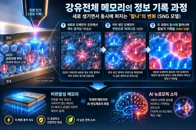 메모리에 정보 새겨지는 '찰나'…정보기록 과정 나노 수준에서 규명
