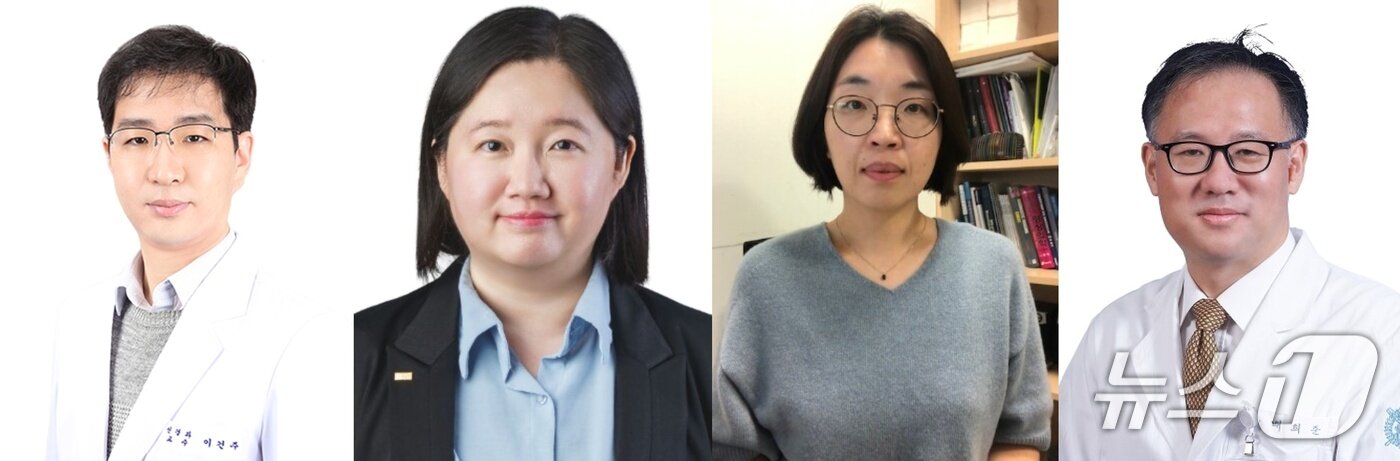 본문 이미지 - 이건주 고려대구로병원 신경과 교수, 황정은 순천향대 의료IT공학과 교수, 분당서울대병원 신경과의 김성은·배희준 교수.(고려대구로병원 제공)