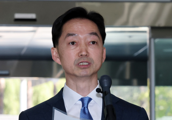 입장 발표하는 김지용 초대 중수청장 후보자