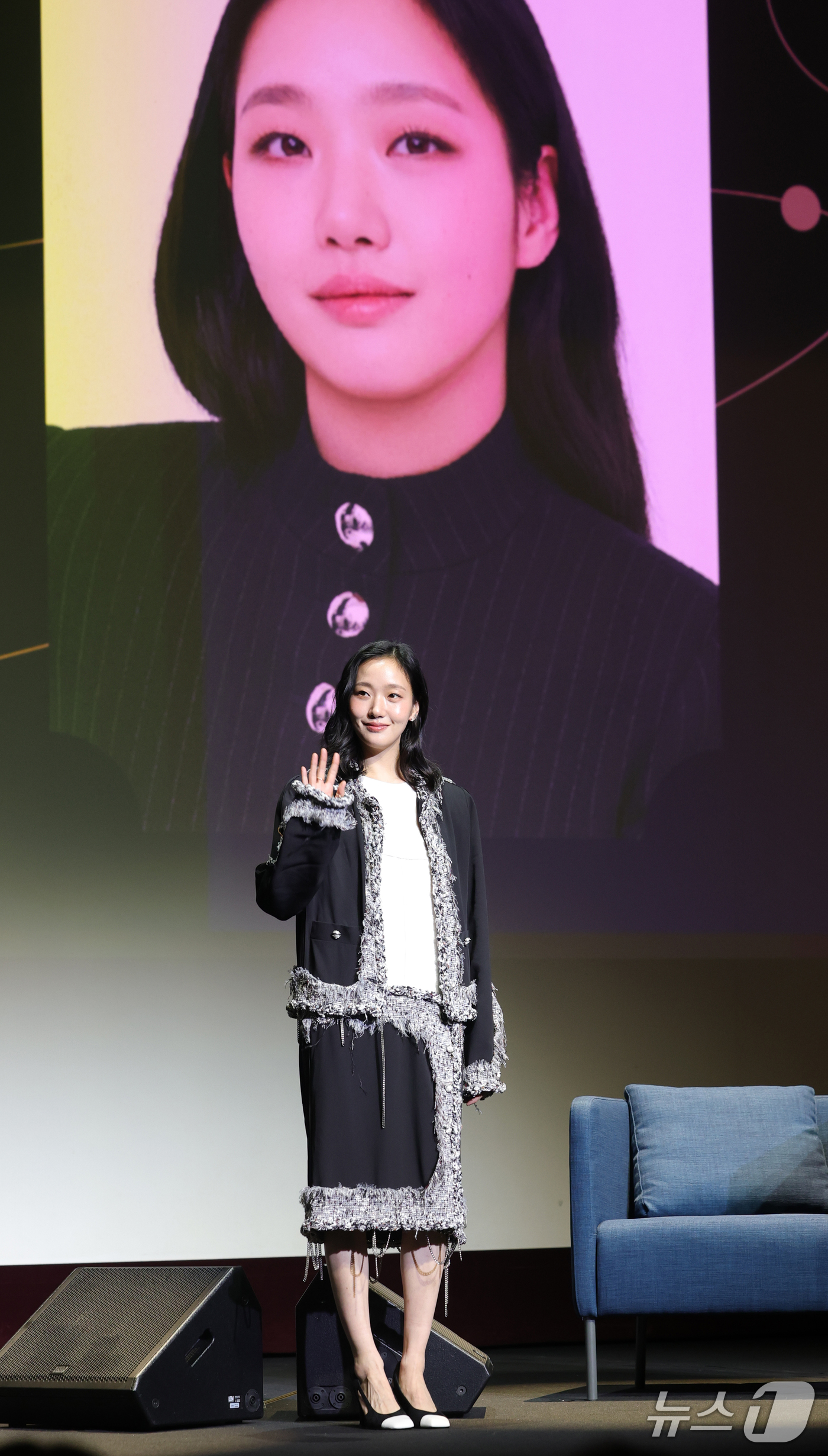 (부산=뉴스1) 권현진 기자 = 배우 김고은이 8일 부산 해운대구 신세계백화점 센텀시티 문화홀에서 열린 액터스 하우스 행사에 참석해 포즈를 취하고 있다. 2026.10.8/뉴스1