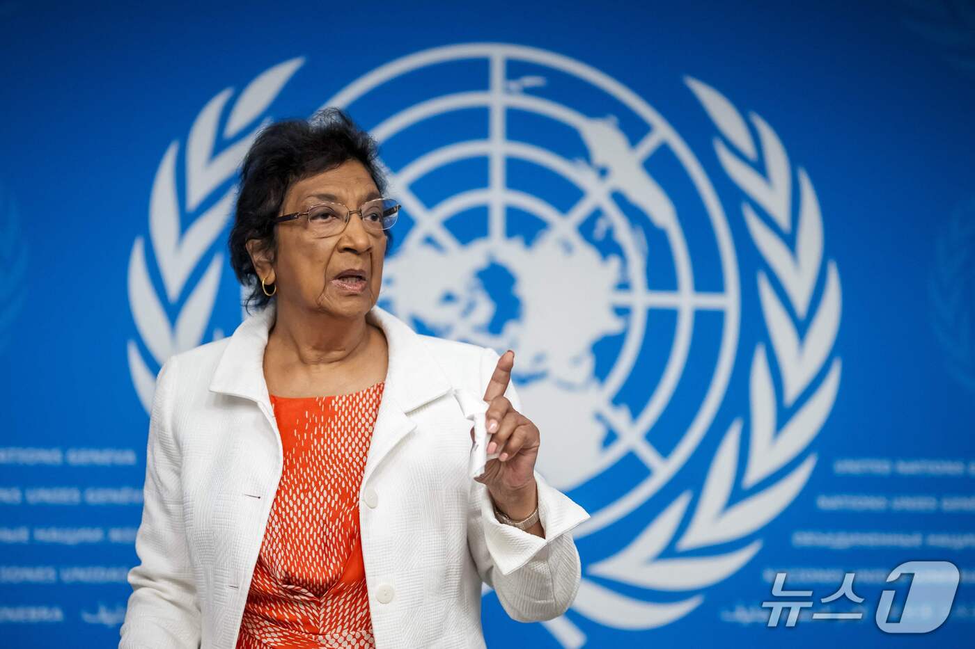 (AFP=뉴스1) = 나비 필라이(Navi Pillay) 전 유엔 인권최고대표가 2026년 노벨 평화상을 수상했다. 사진은 필라이 전 유엔 인권최고대표가 지난 2025년 9월 16 …