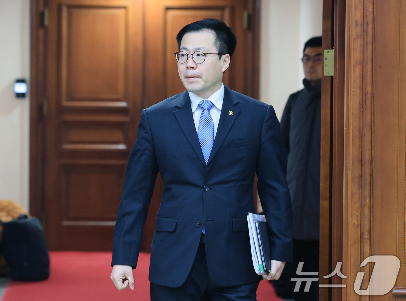 (서울=뉴스1) 임세영 기자 = 여한구 산업통상부 통상교섭본부장이 10일 서울 종로구 정부서울청사에서 열린 대외경제 장관회의에 참석하고 있다. 2026.2.10/뉴스1