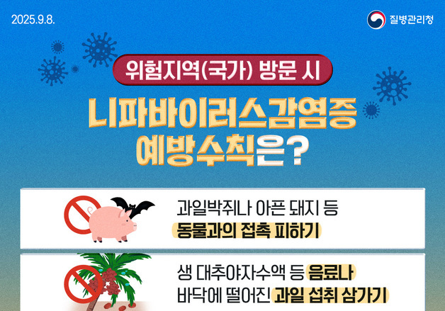 설 연휴 인도·동남아 여행객 니파바이러스 주의해야