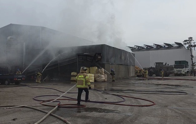 양주 폐기물 처리시설 불…22분 만에 초진