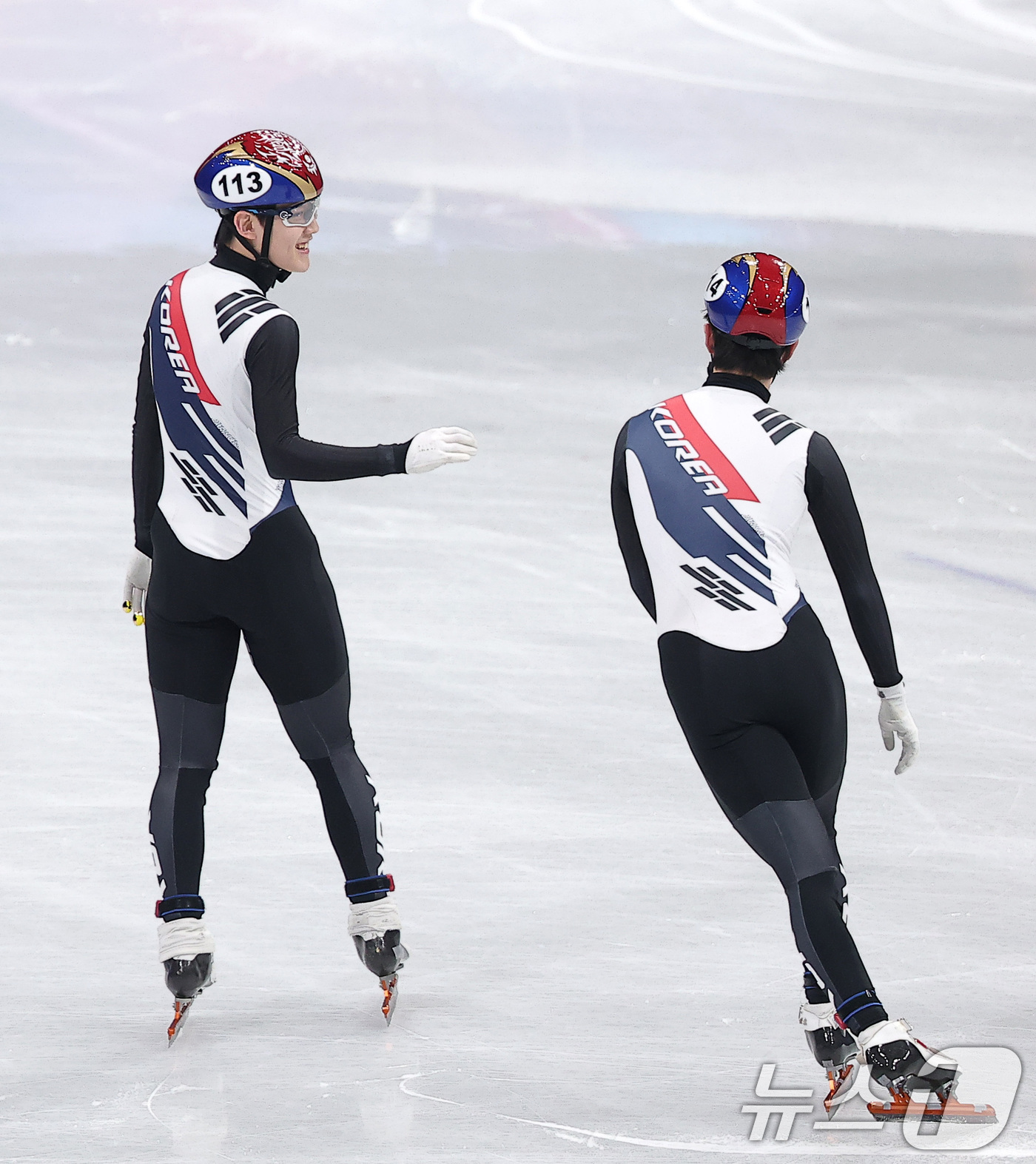 (밀라노=뉴스1) 김성진 기자 = 쇼트트랙 대표팀 임종언이 10일(현지시간) 이탈리아 밀라노 아이스 스케이팅 아레나에서 열린 2026 밀라노·코르티나담페초 동계올림픽 쇼트트랙 혼성 …