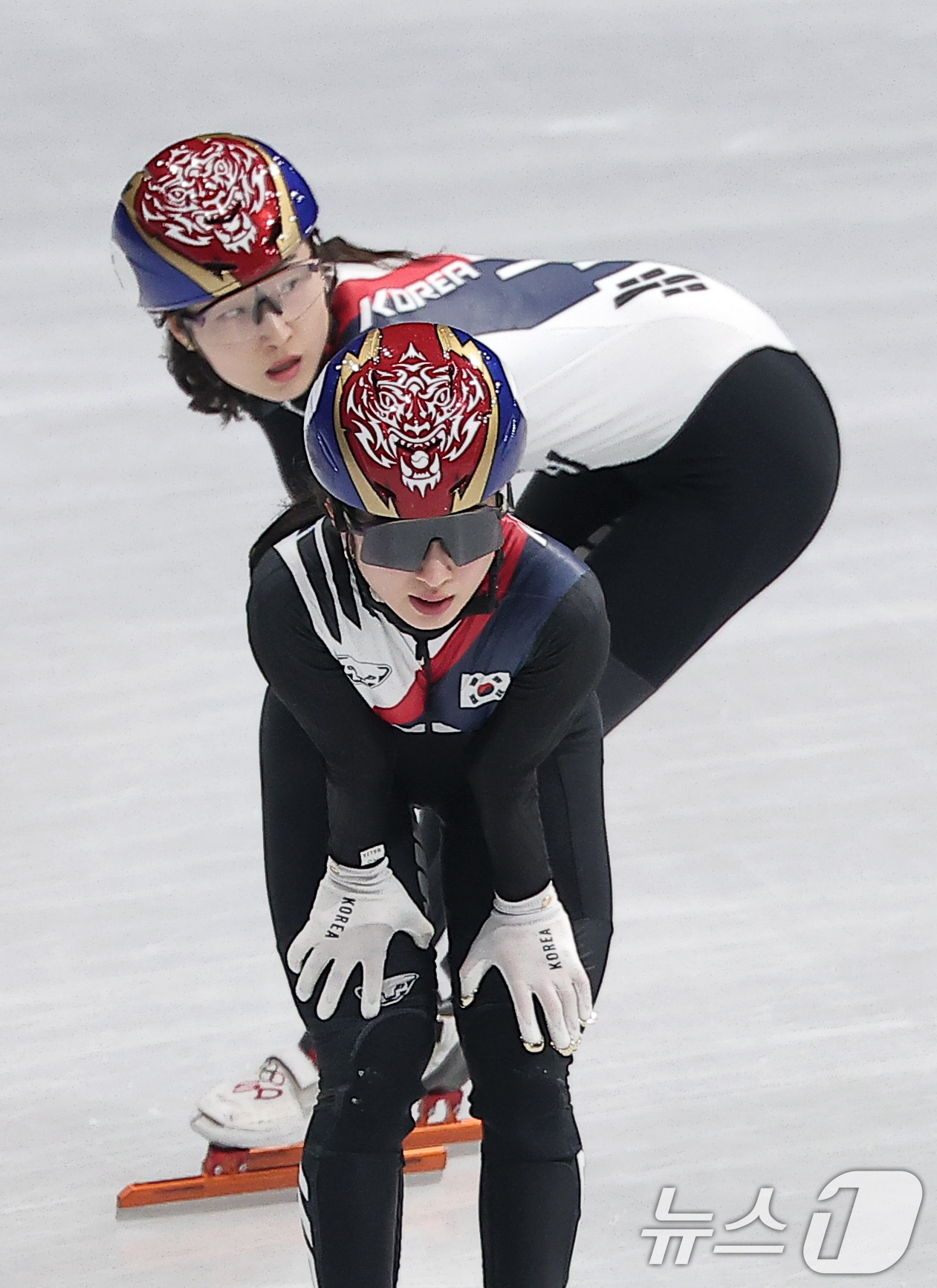 (밀라노=뉴스1) 김성진 기자 = 쇼트트랙 대표팀 김길리가 10일(현지시간) 이탈리아 밀라노 아이스 스케이팅 아레나에서 열린 2026 밀라노·코르티나담페초 동계올림픽 쇼트트랙 혼성 …