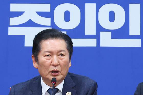 정청래 "지선 前 혁신당과 합당 논의 중단…통합 추진 준비위 구성 제안"(상보)