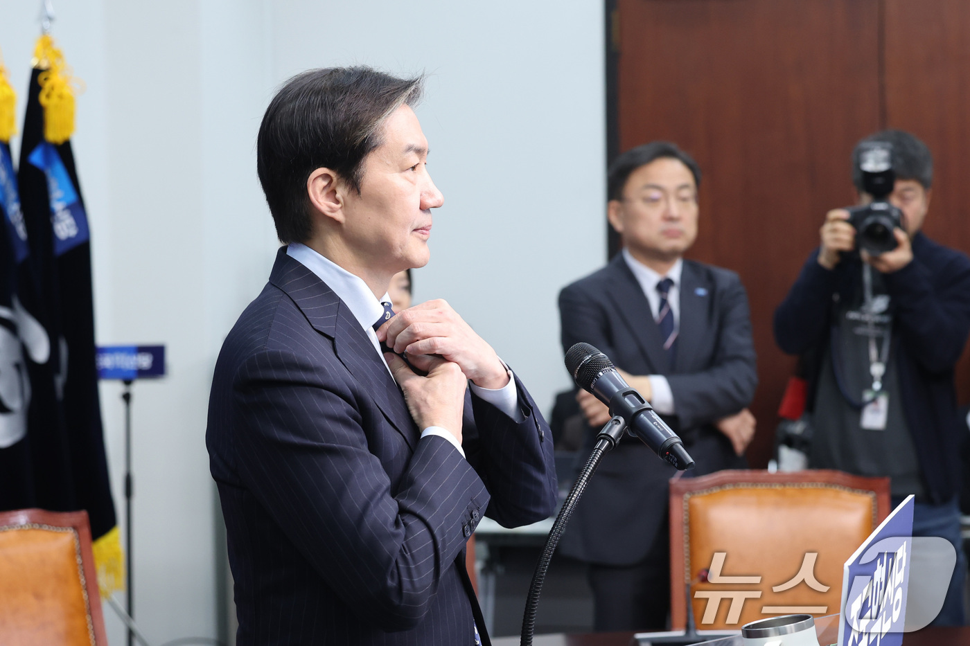 (서울=뉴스1) 신웅수 기자 = 조국 조국혁신당 대표가 11일 서울 여의도 국회에서 더불어민주당과의 합당 관련 입장을 밝히고 있다. 2026.2.11/뉴스1