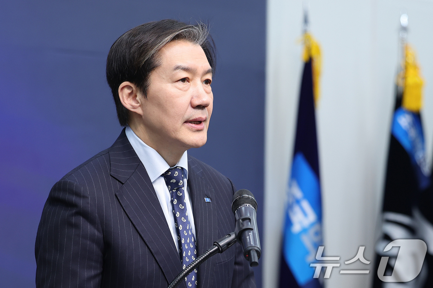 (서울=뉴스1) 신웅수 기자 = 조국 조국혁신당 대표가 11일 서울 여의도 국회에서 더불어민주당과의 합당 관련 입장을 밝히고 있다. 2026.2.11/뉴스1