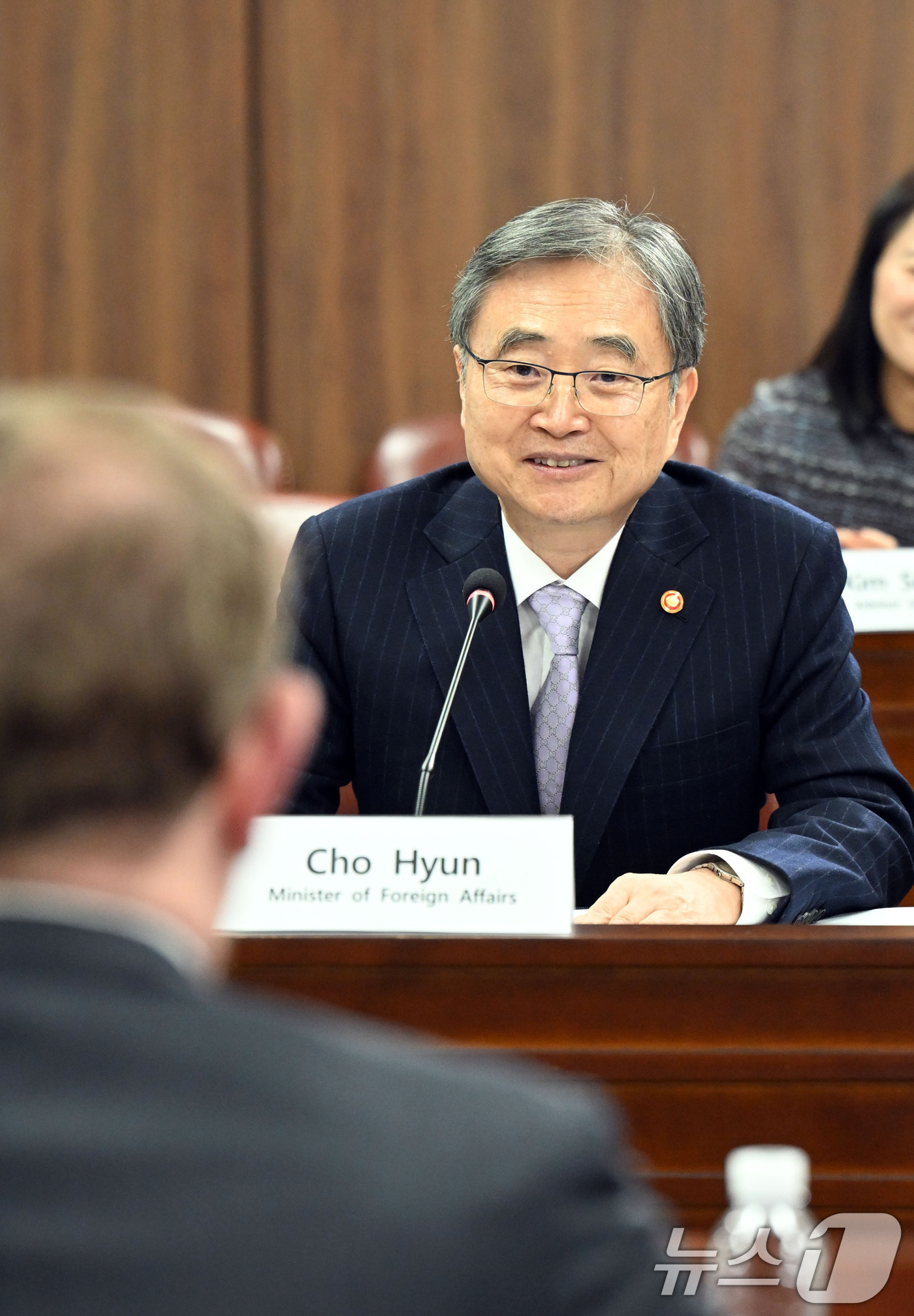 (서울=뉴스1) 임세영 기자 = 조현 외교부 장관이 11일 오전 서울 종로구 정부서울청사에서 '한-네덜란드 외교산업 2+2 회의'에서 발언하고 있다. (공동취재) 2026.2.11 …