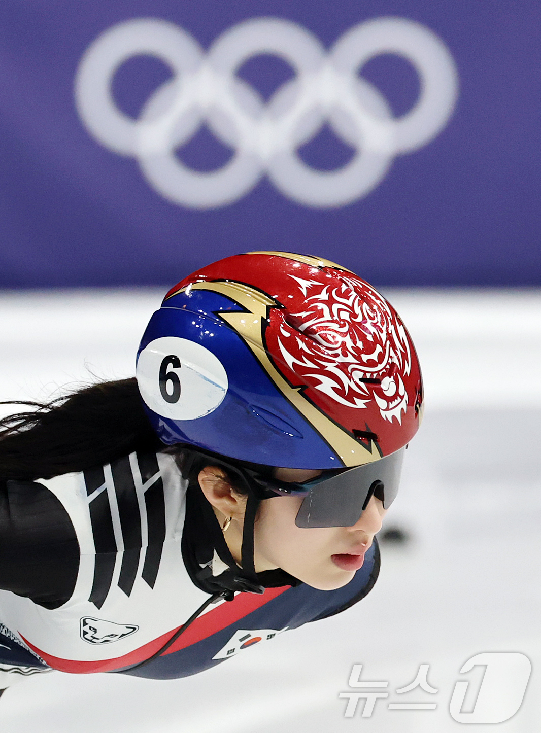 (밀라노=뉴스1) 김진환 기자 = 쇼트트랙 대표팀 김길리가 11일(현지시간) 이탈리아 밀라노 아이스 스케이팅 아레나에서 공식 훈련을 하고 있다. 2026.2.11/뉴스1
