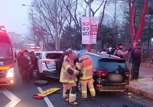 인천서 4중 추돌사고…70대 운전자 "브레이크 오작동" 주장