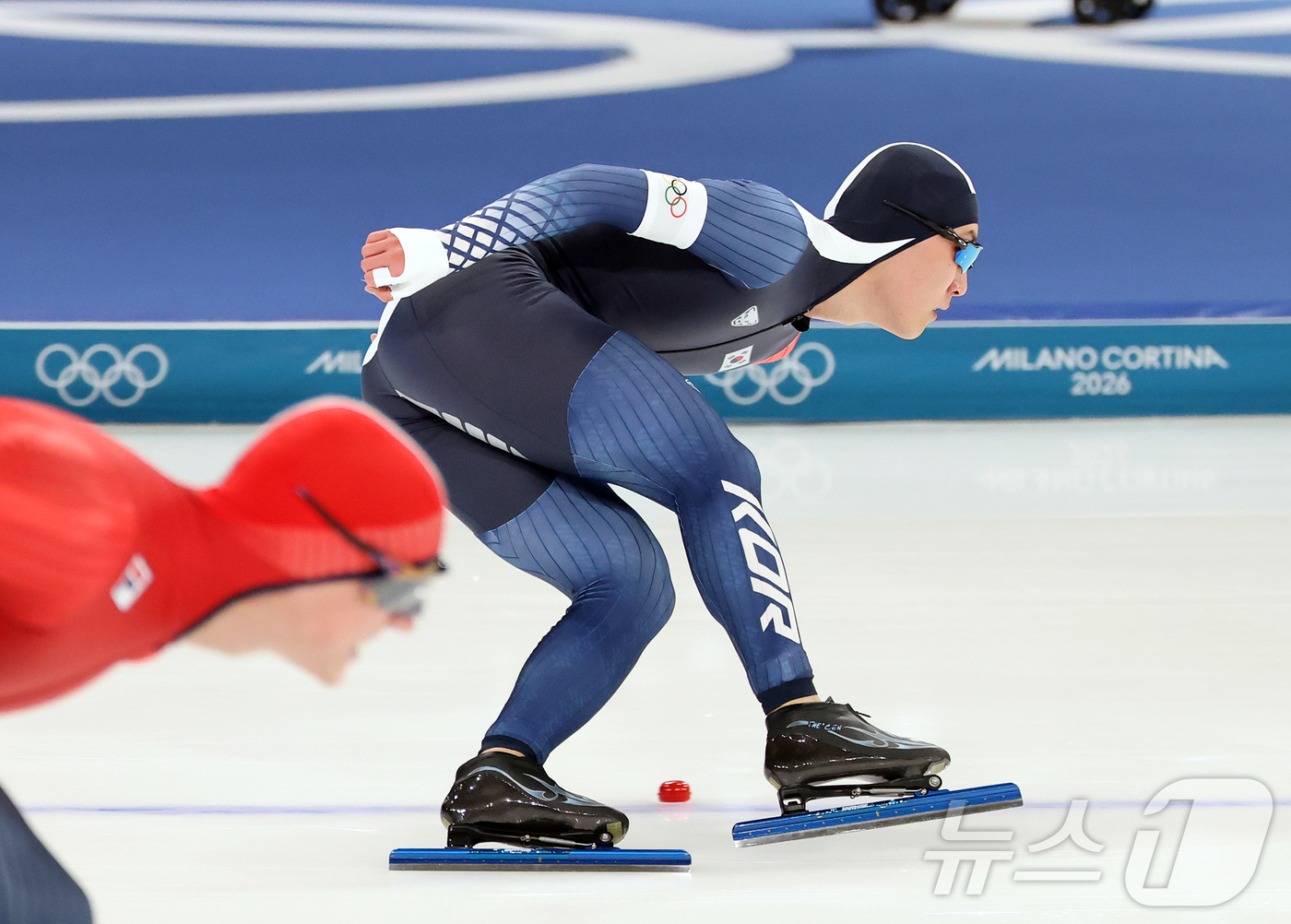 (밀라노=뉴스1) 김진환 기자 = 스피드 스케이팅 구경민이 11일(현지시간) 이탈리아 밀라노 스피드 스케이팅 스타디움에서 열린 2026 밀라노·코르티나담페초 동계올림픽 스피드 스케 …